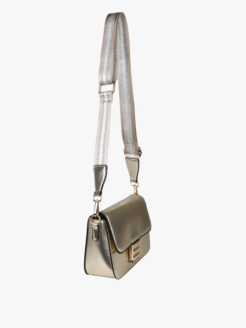 Borsa mini a tracolla da donna - oro