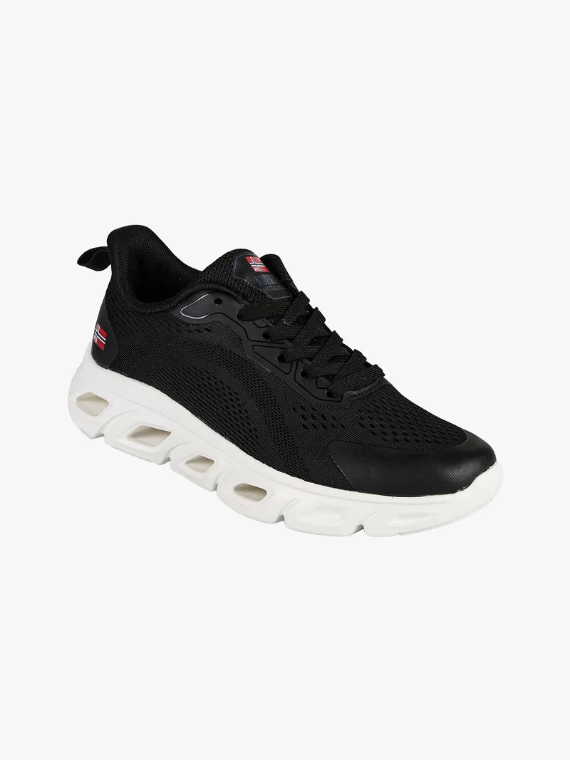 Sneakers da donna sportive in tessuto - nero