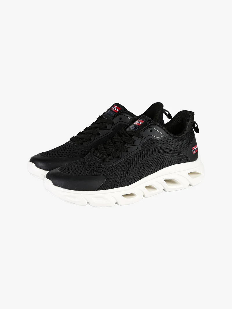 Sneakers da donna sportive in tessuto - nero