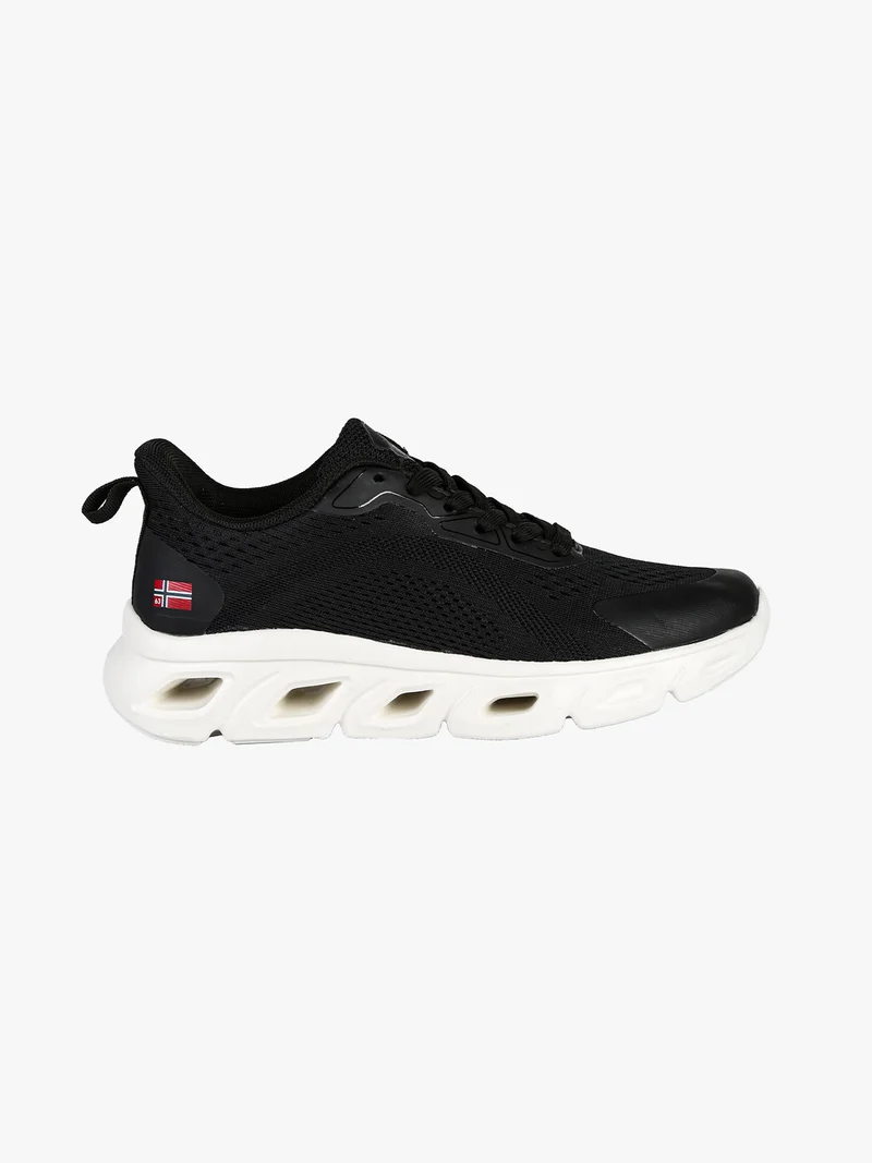 Sneakers da donna sportive in tessuto - nero