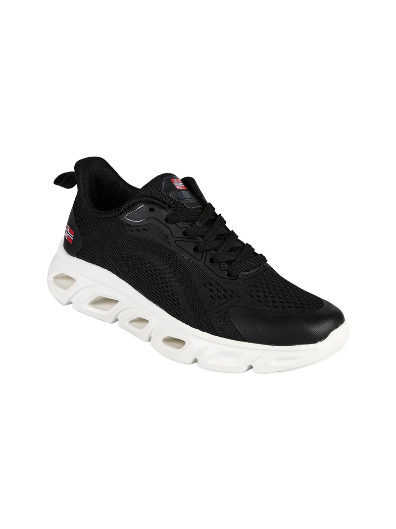 Sneakers da donna sportive in tessuto - nero
