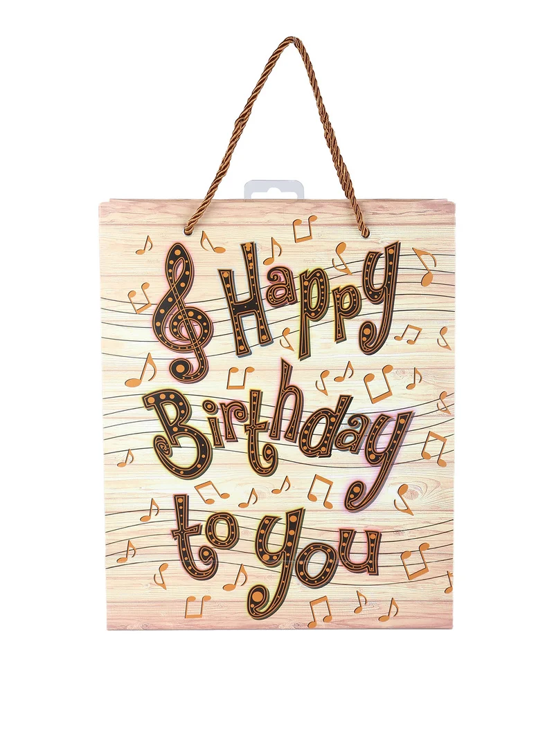Sacchetto da regalo HAPPY BIRTHDAY - beige