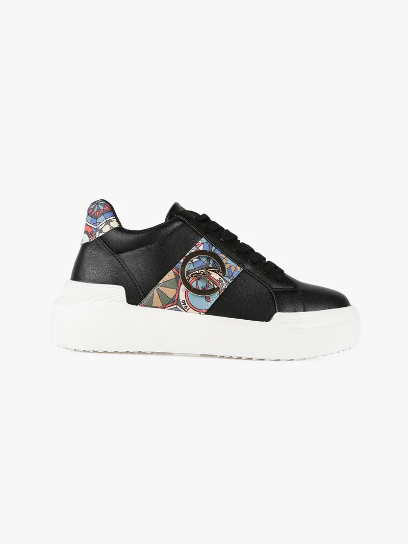 Sneakers donna con platform - nero
