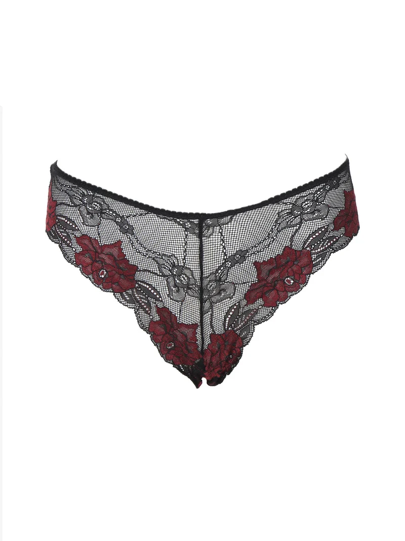 Completo intimo donna babydoll e brasiliana - nero