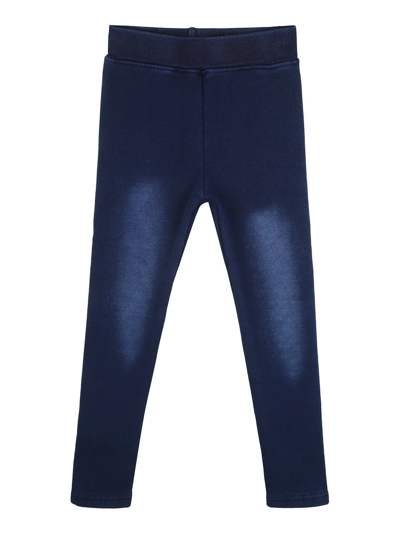 Leggings da bambina con interno felpato - jeans