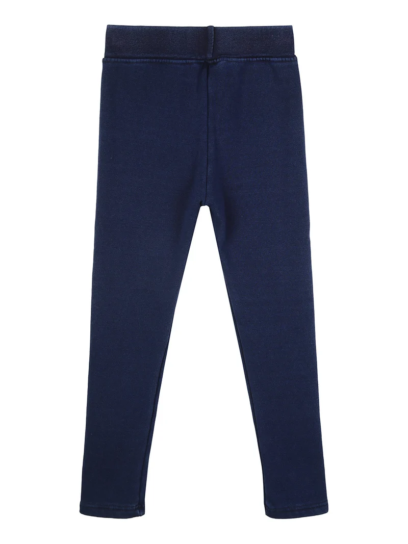 Leggings da bambina con interno felpato - jeans