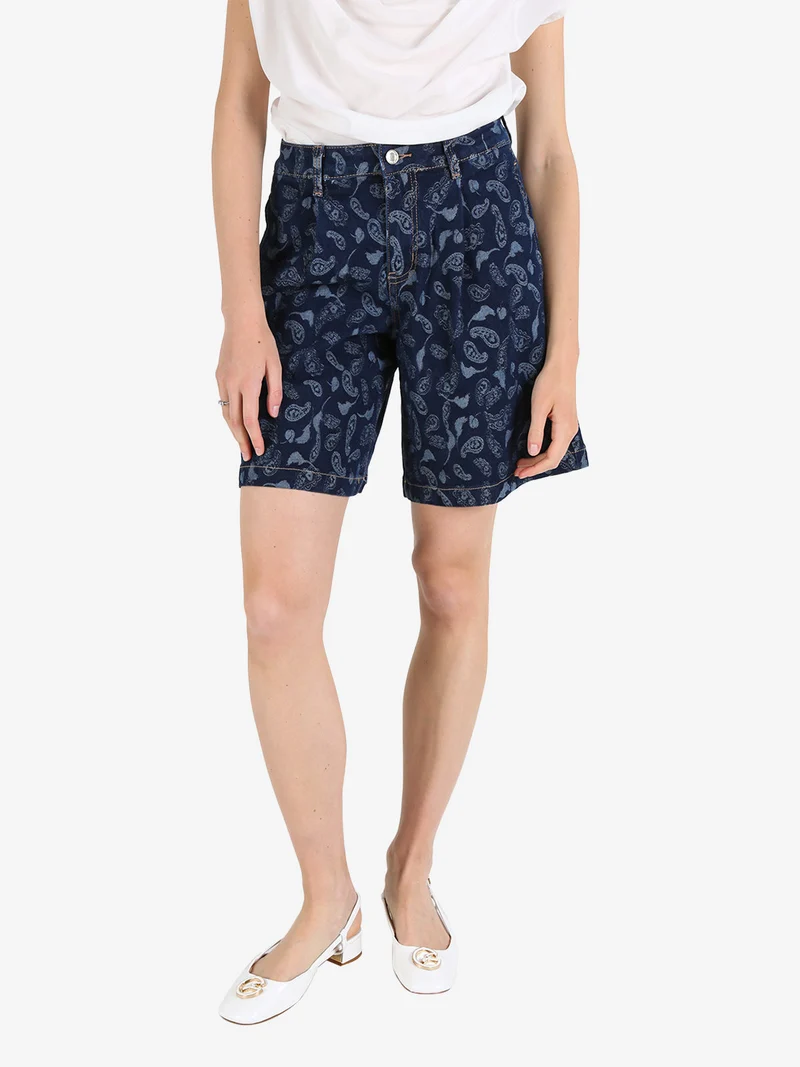 Shorts donna in jeans a palazzo - jeans