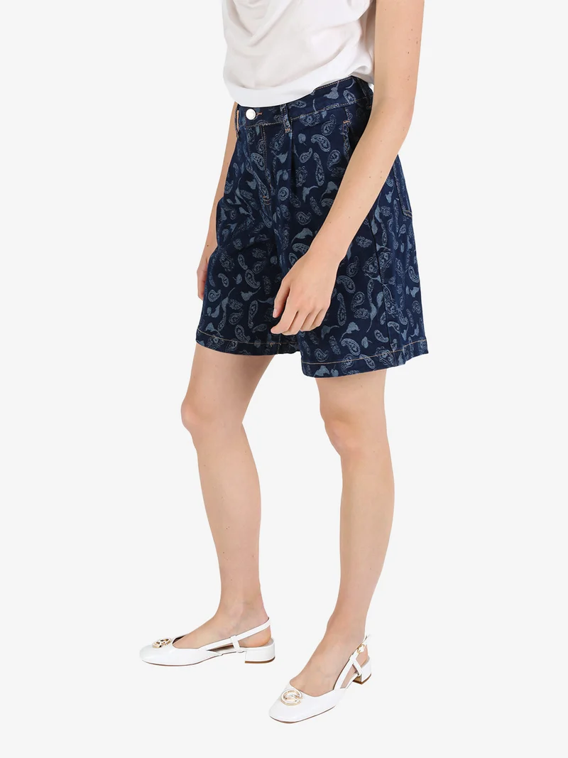 Shorts donna in jeans a palazzo - jeans