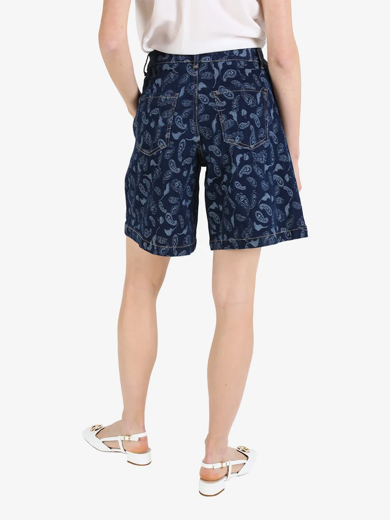 Shorts donna in jeans a palazzo - jeans