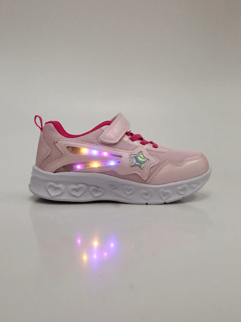 Sneakers da bambina con luci - rosa