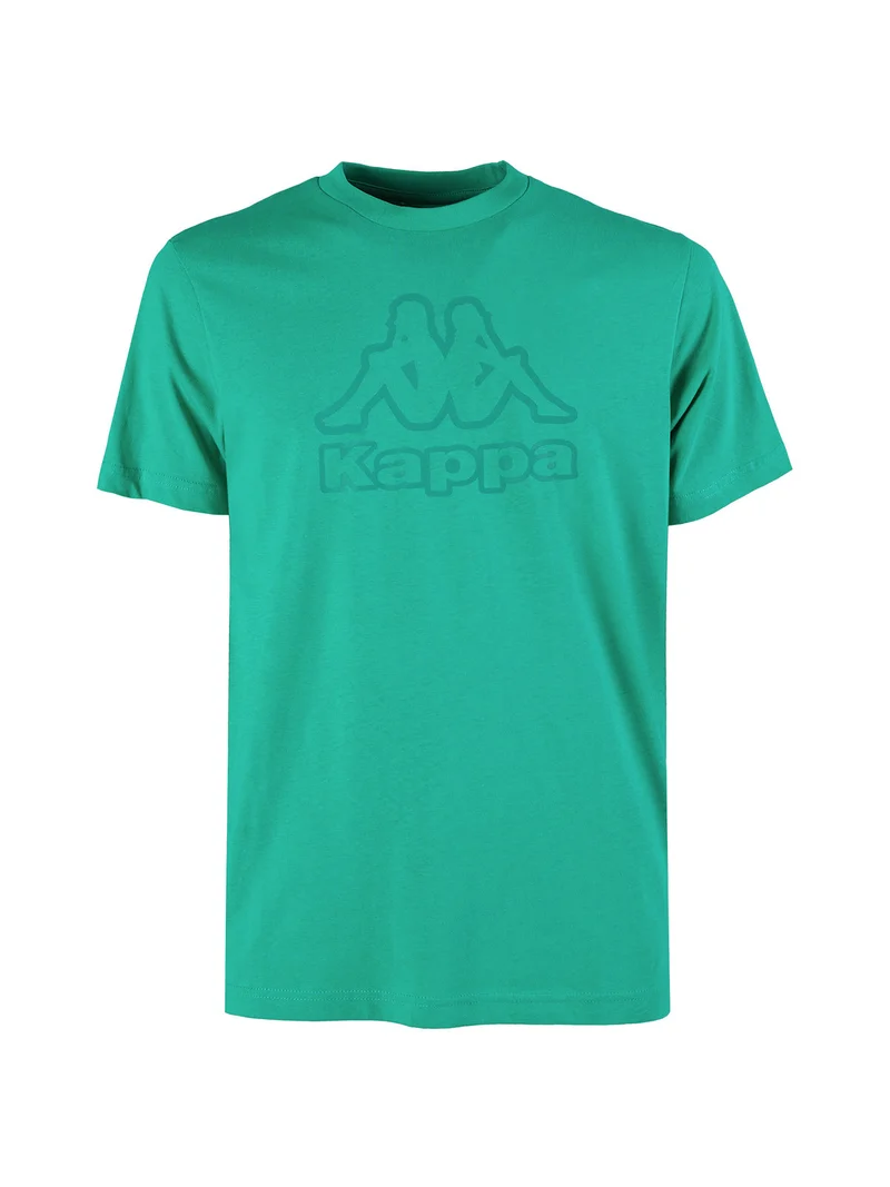 T-shirt uomo in cotone con logo - acqua marina