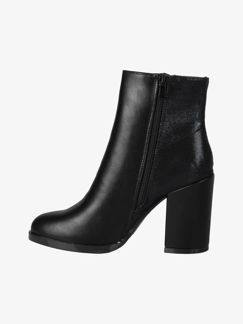Stivaletti donna con tacco - nero