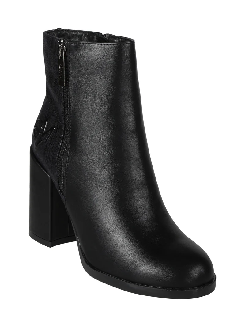 Stivaletti donna con tacco - nero