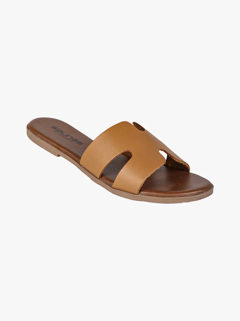 Ciabatte donna in pelle - marrone