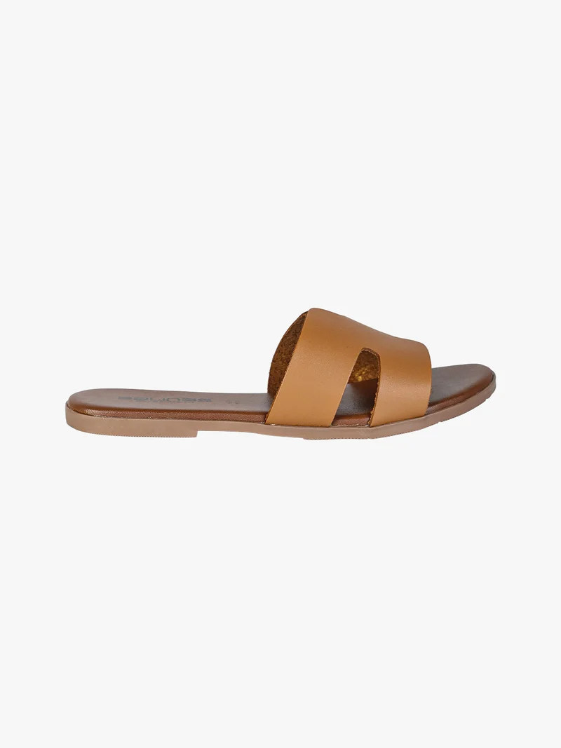 Ciabatte donna in pelle - marrone