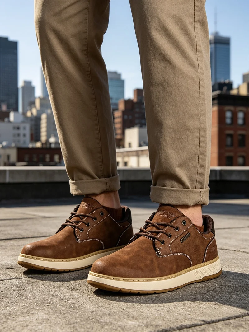 Garlan - Pryor Sneakers uomo in pelle waterproof - marrone