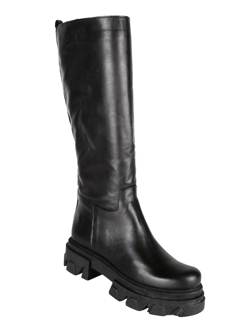 Stivali in pelle da donna - nero