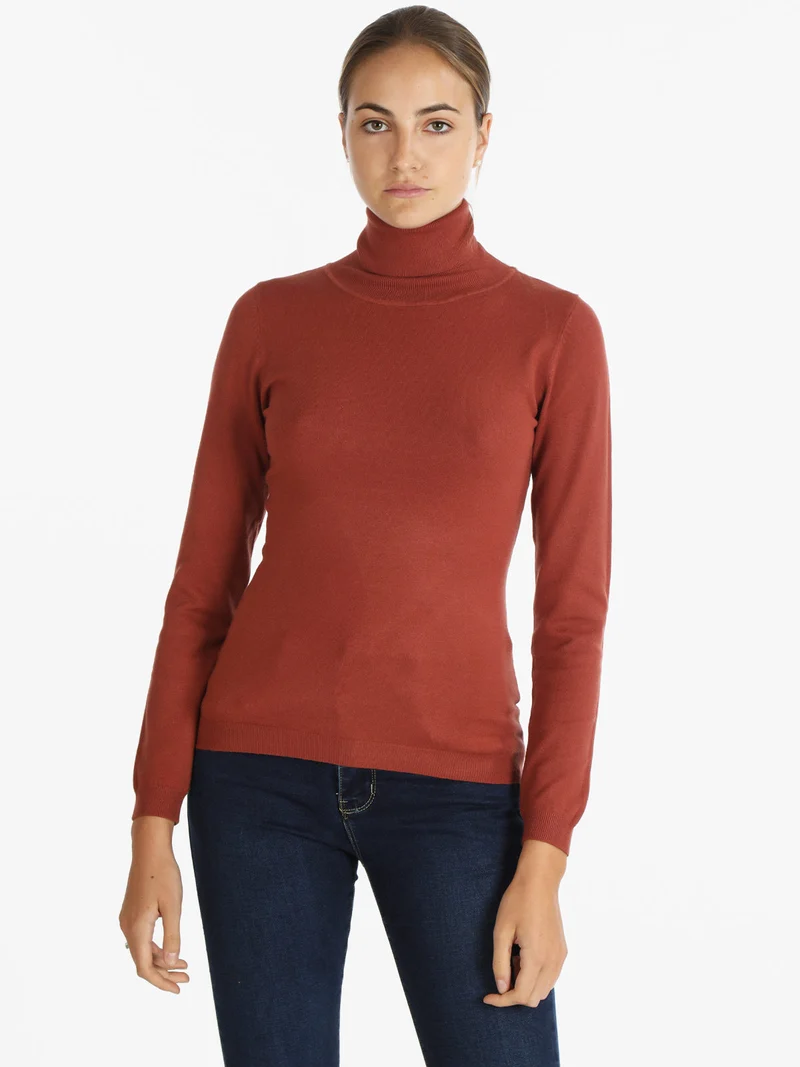 Pullover dolcevita donna - bronzo