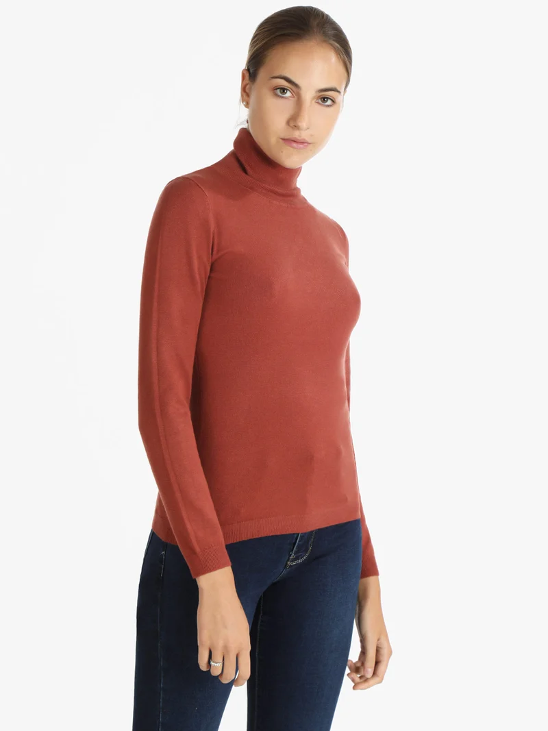 Pullover dolcevita donna - bronzo