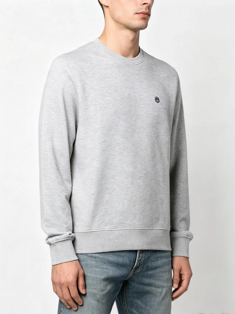 Felpa sportiva da uomo in cotone - grigio