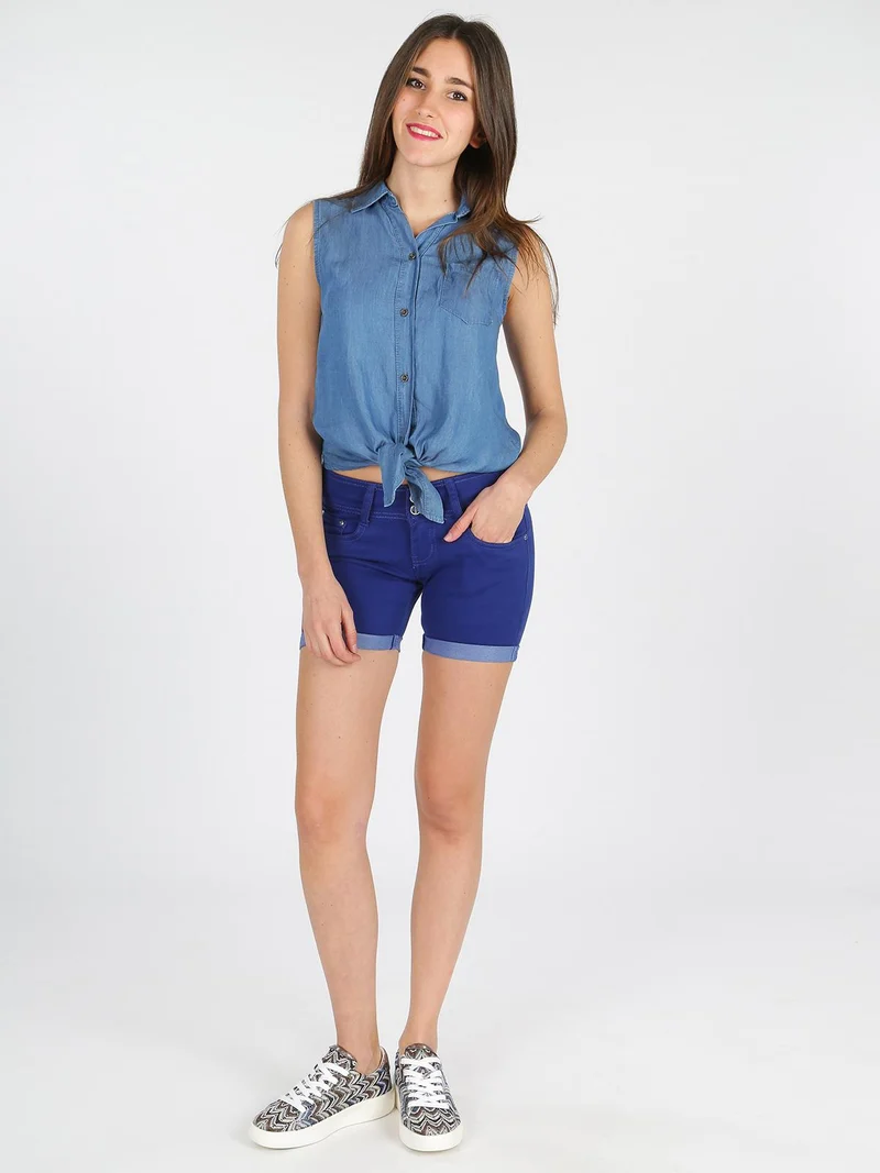 Pantaloncini vita bassa - blu