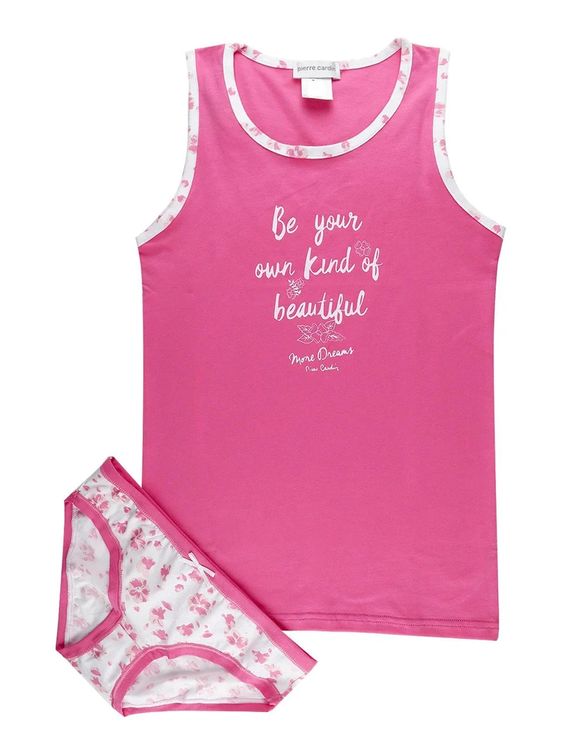 Completo intimo bambina 2 pezzi - fucsia