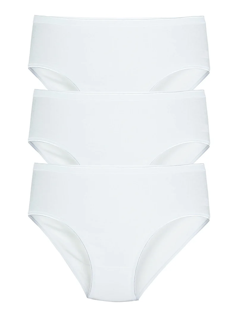 Confezione da 3 slip donna midi - bianco