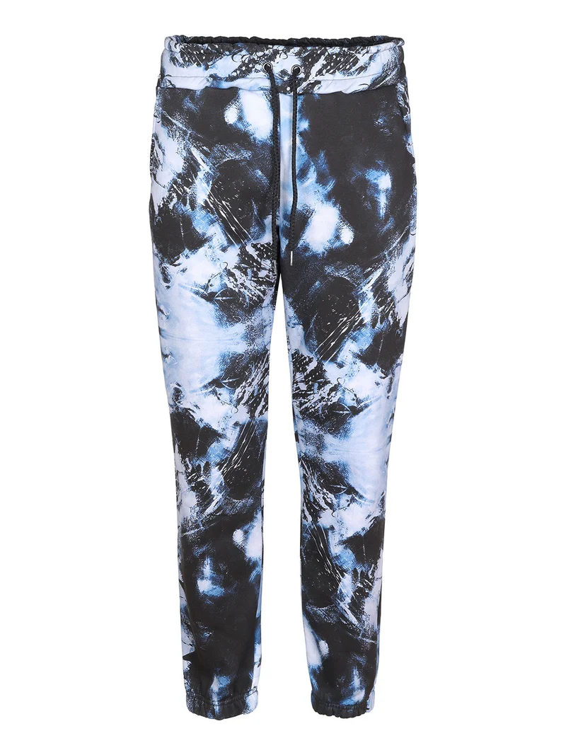 Pantaloni in felpa da uomo con coulisse - blu