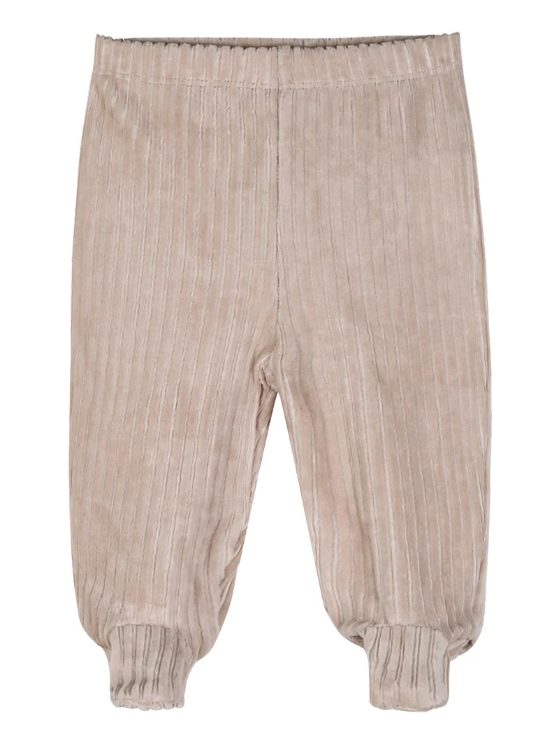 Completo 2 pezzi da neonata in ciniglia - beige