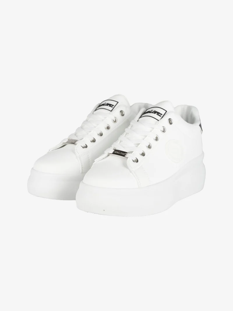 Sneakers da donna con platform - bianco