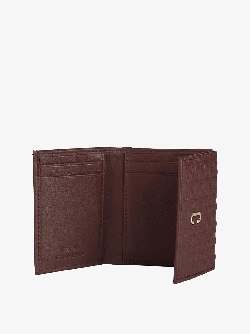 Portafoglio mini in pelle da donna - cuoio