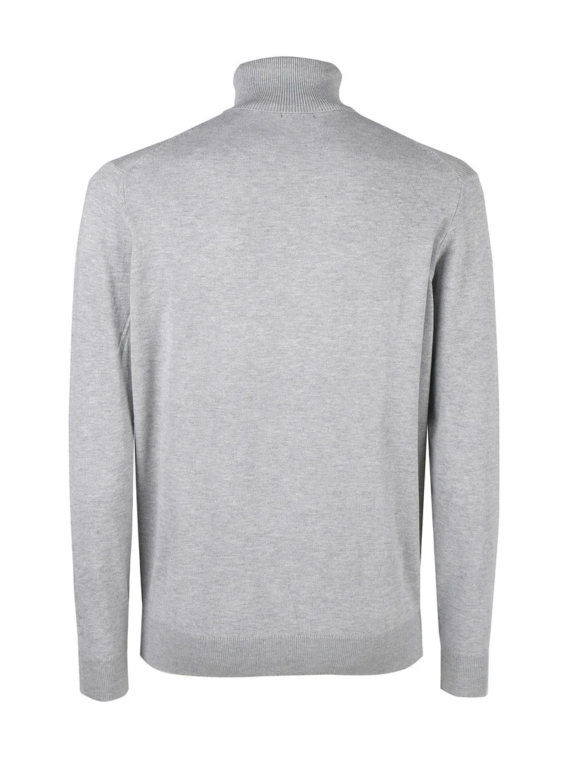 Dolcevita da uomo in maglia - grigio chiaro