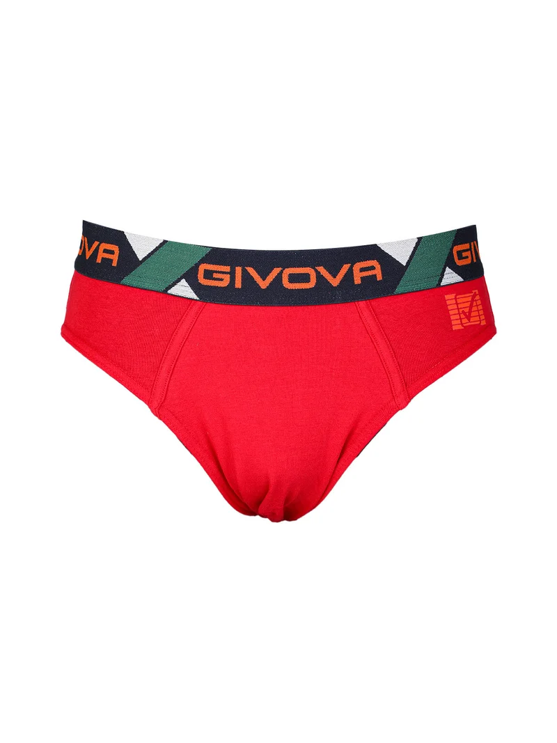 Slip da uomo tinta unita in cotone bielastico - bordeaux
