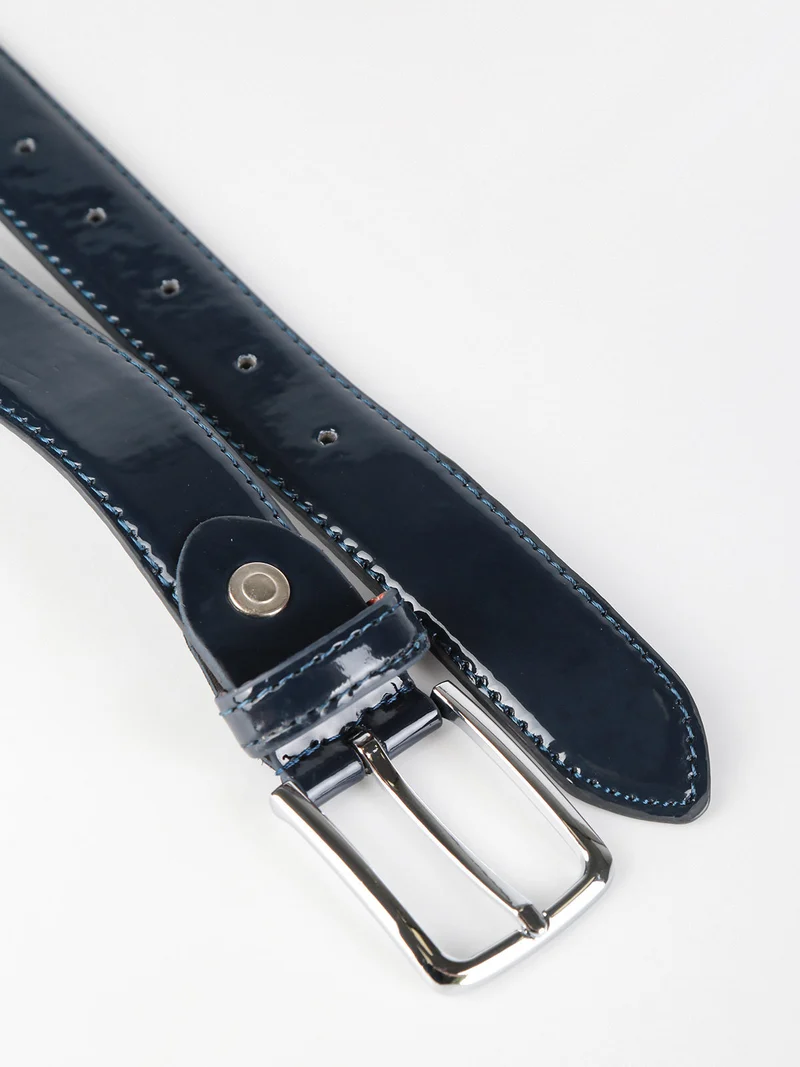 Cintura in vernice da donna - blu