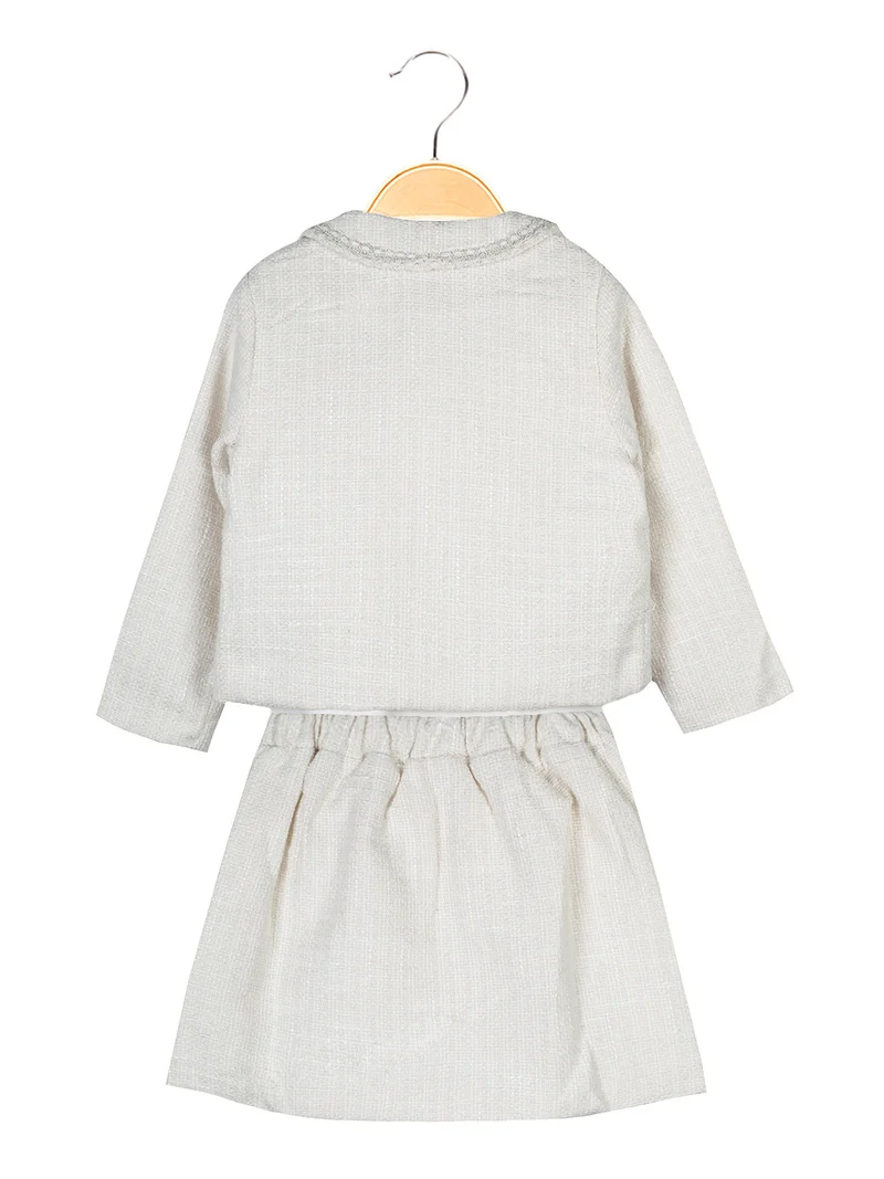 Completo 3 pezzi elegante da bambina - bianco