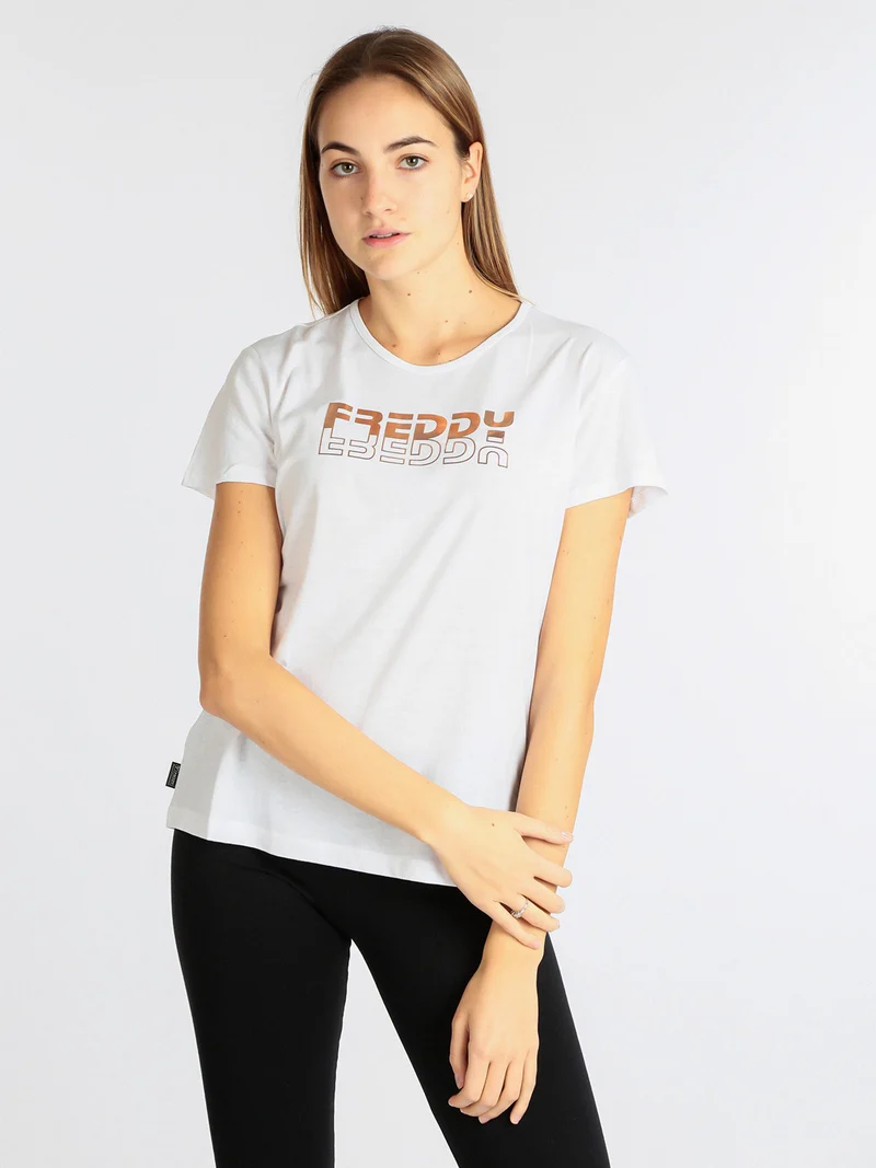 T-shirt donna manica corta - bianco