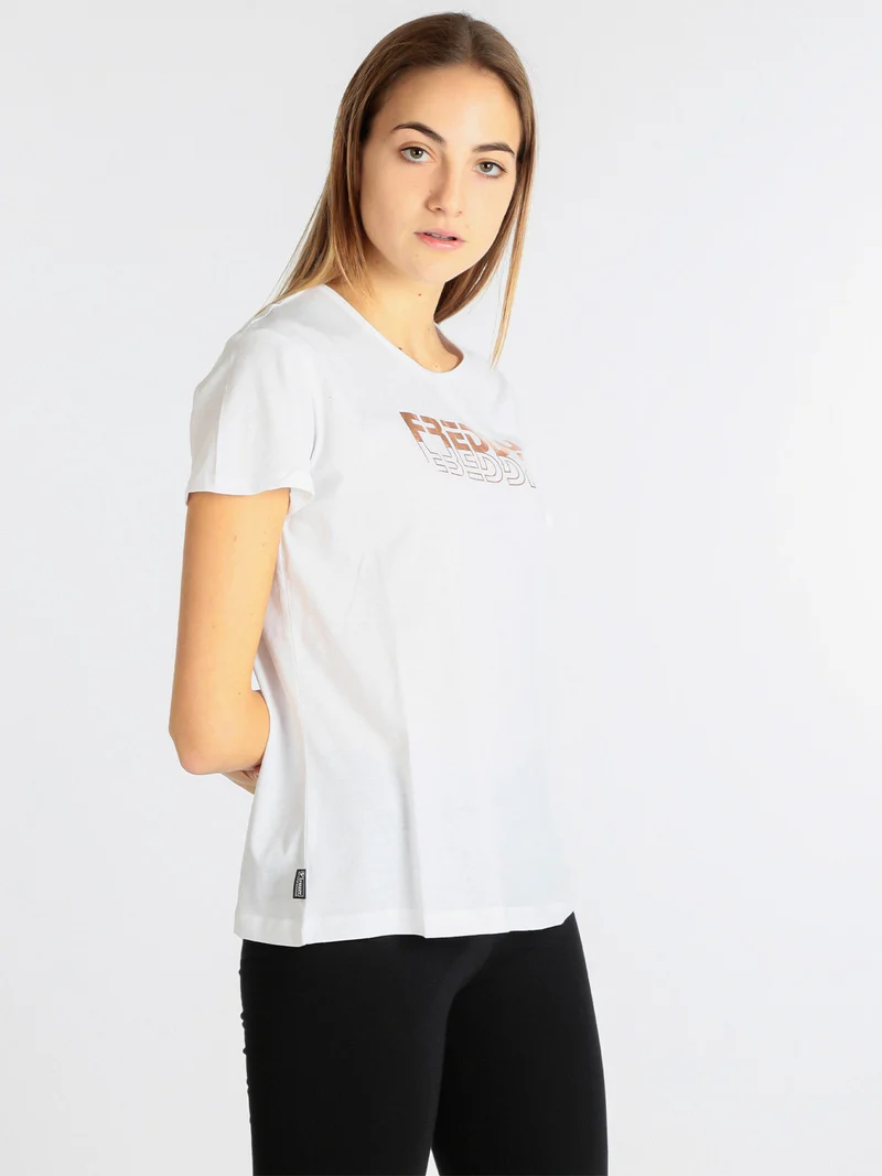 T-shirt donna manica corta - bianco