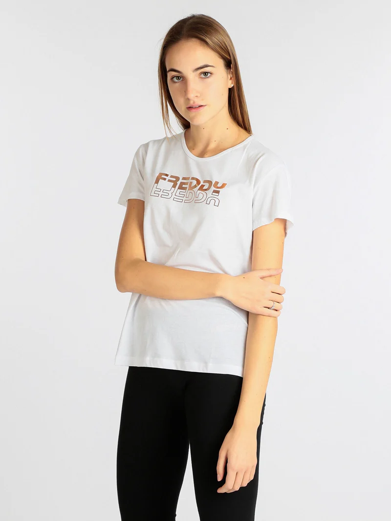 T-shirt donna manica corta - bianco