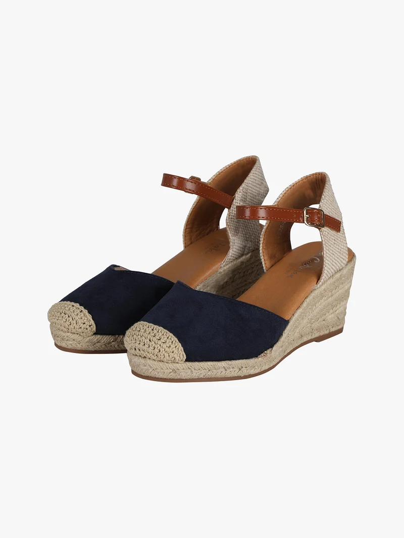 Campesine donna in tessuto scamosciato - blu scuro