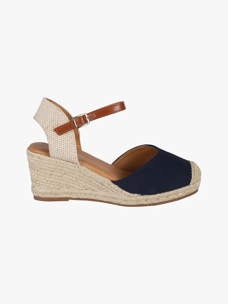 Campesine donna in tessuto scamosciato - blu scuro