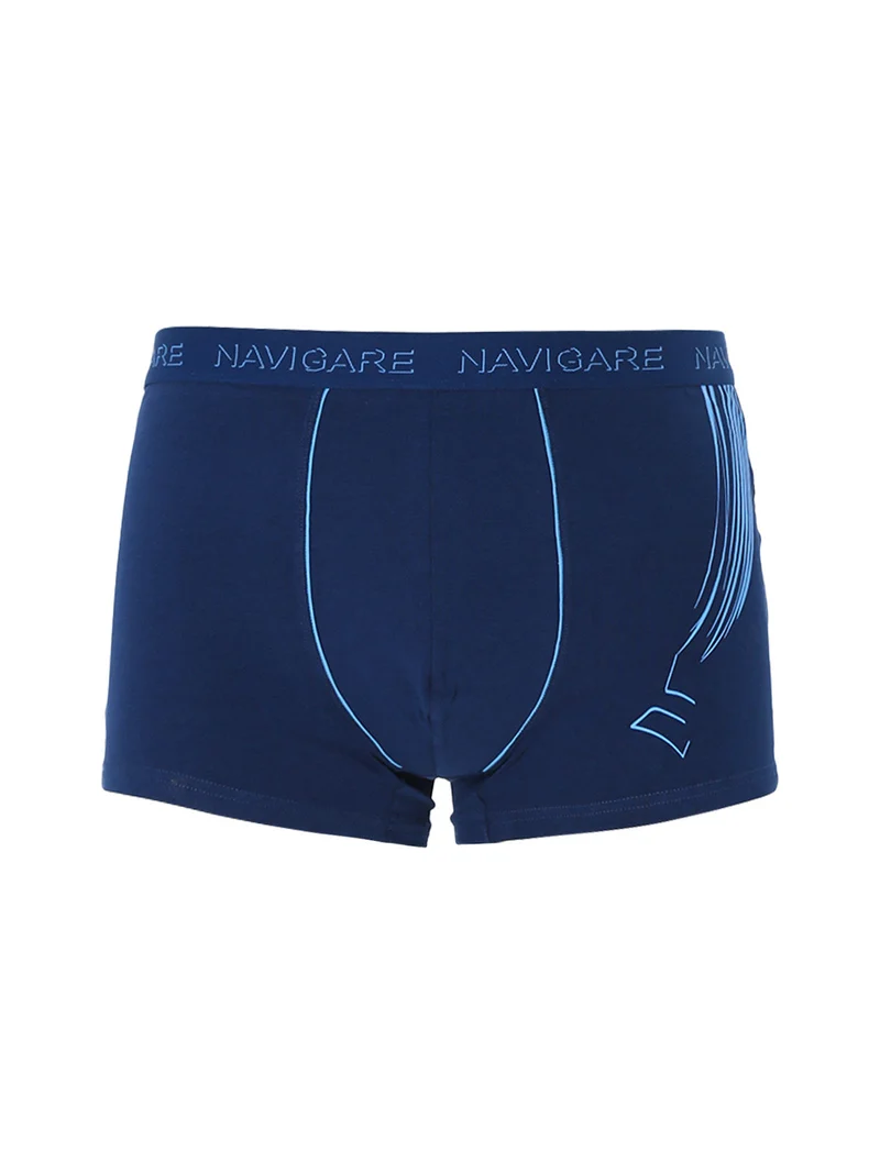 Coordinato intimo da uomo con t-shirt girocollo e boxer - blu