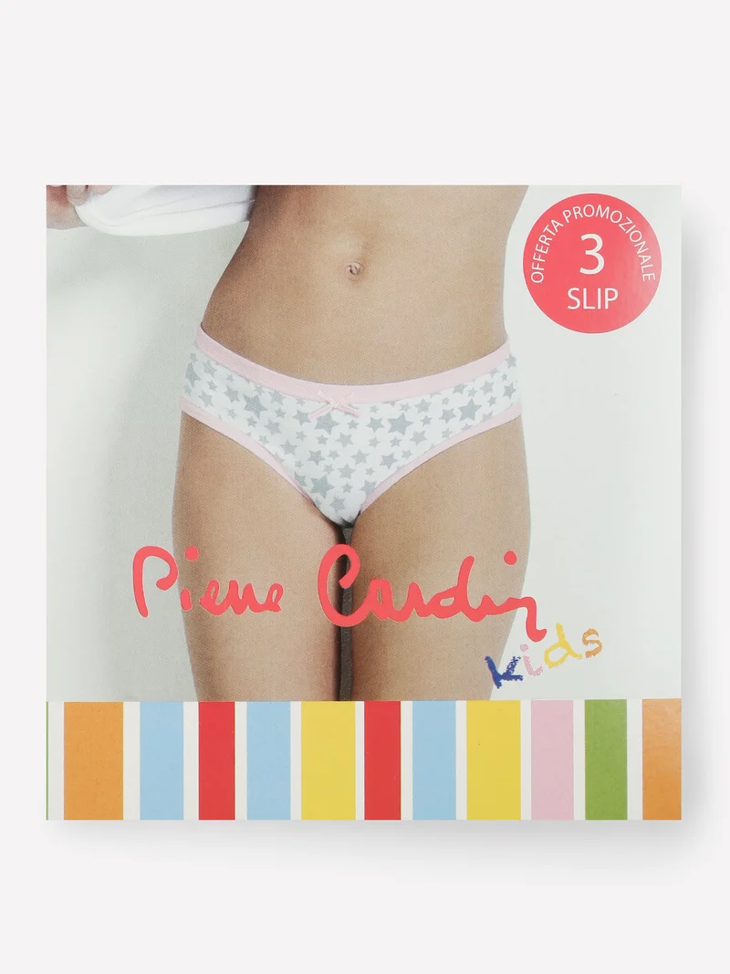 Tris di slip da bambina in cotone - grigio