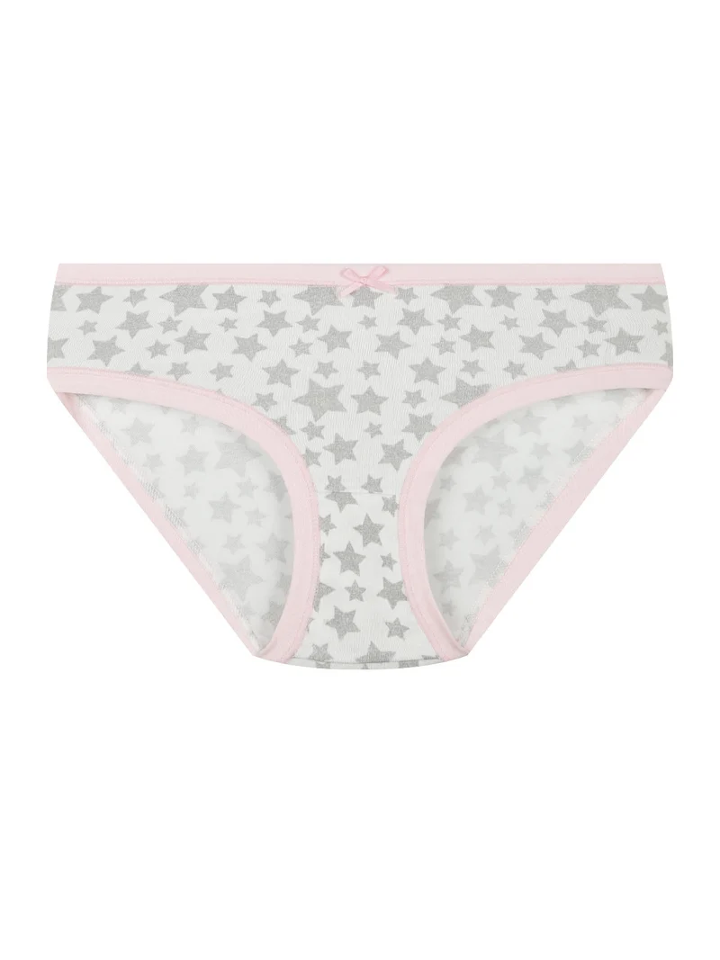 Tris di slip da bambina in cotone - grigio