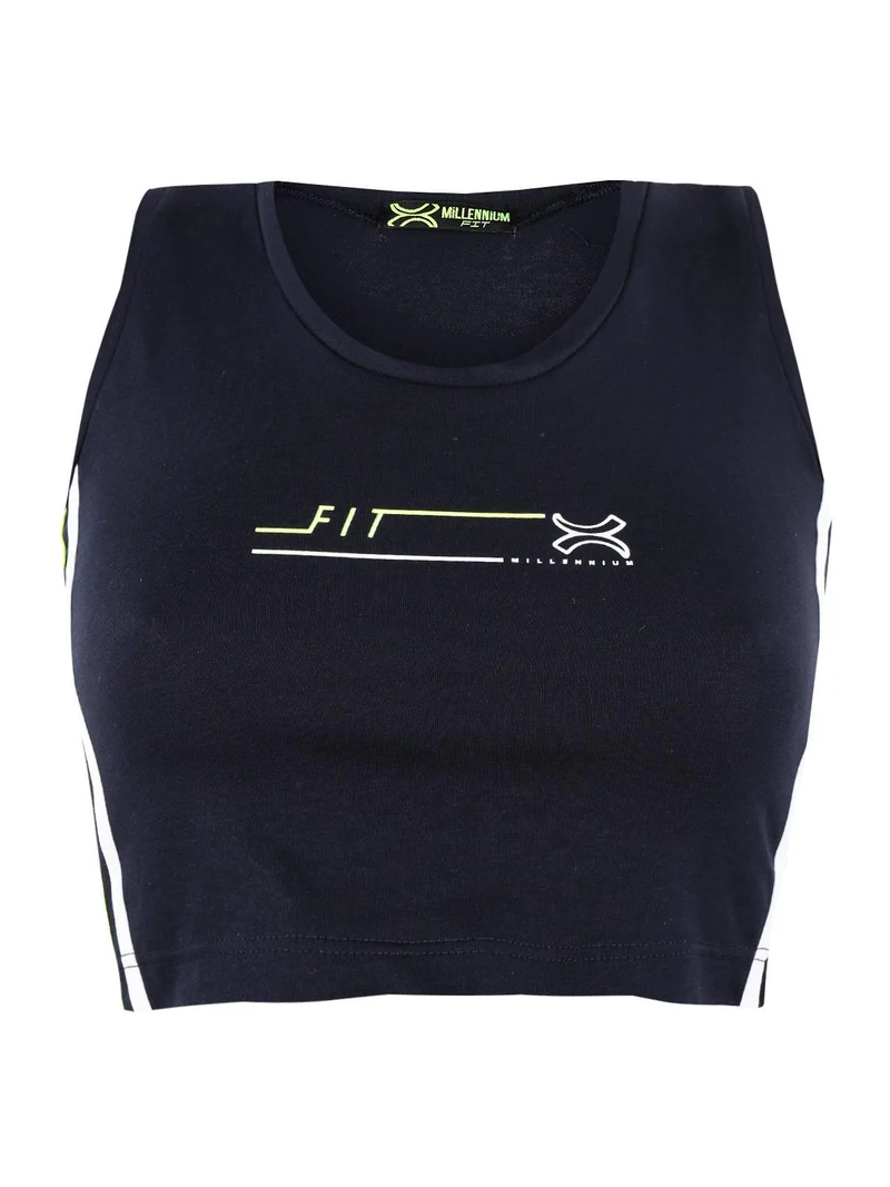 Top cropped donna - blu scuro