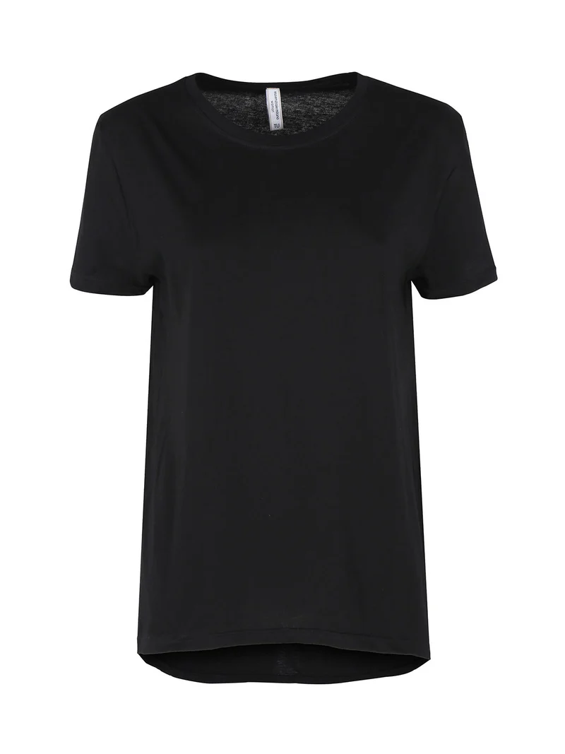 T-shirt basic da donna in cotone - nero