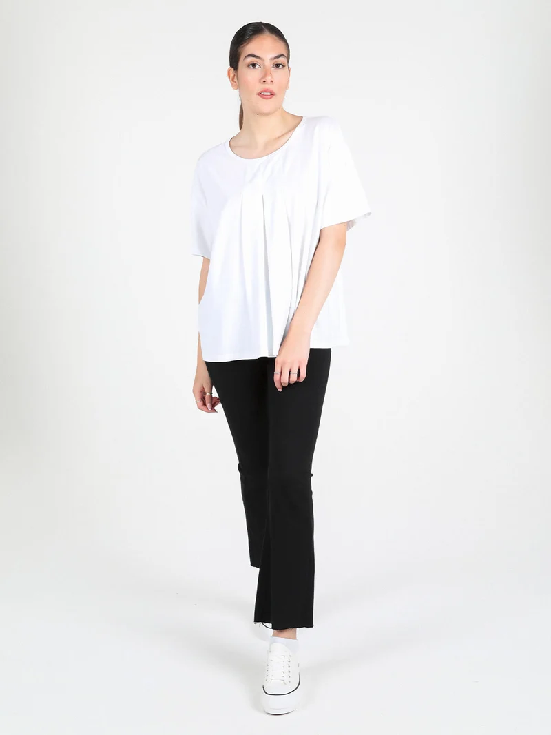 Maxi t-shirt donna oversize in cotone - bianco