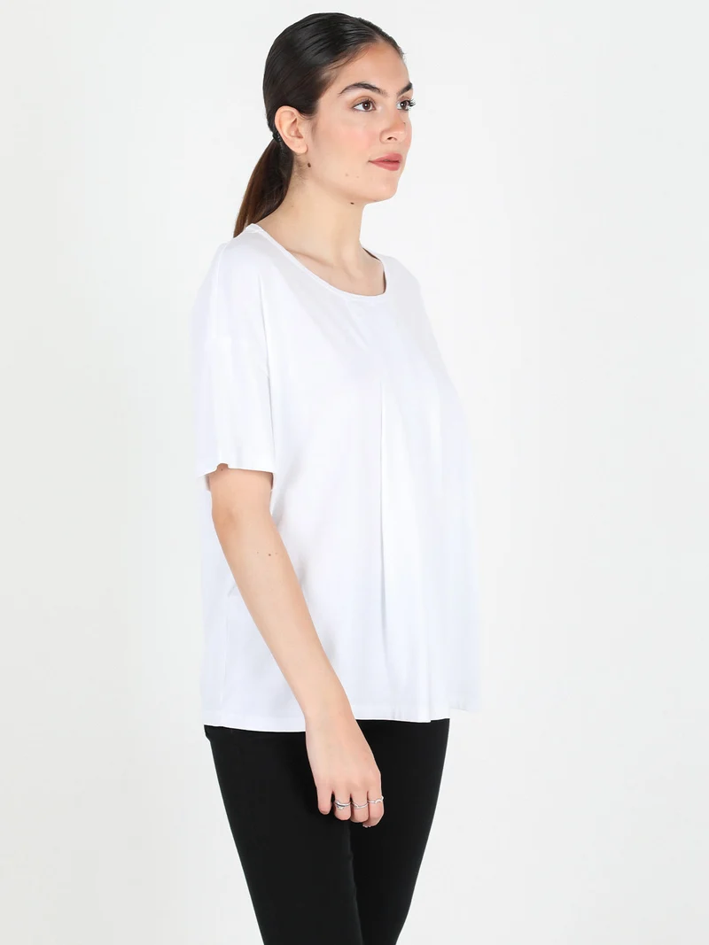 Maxi t-shirt donna oversize in cotone - bianco