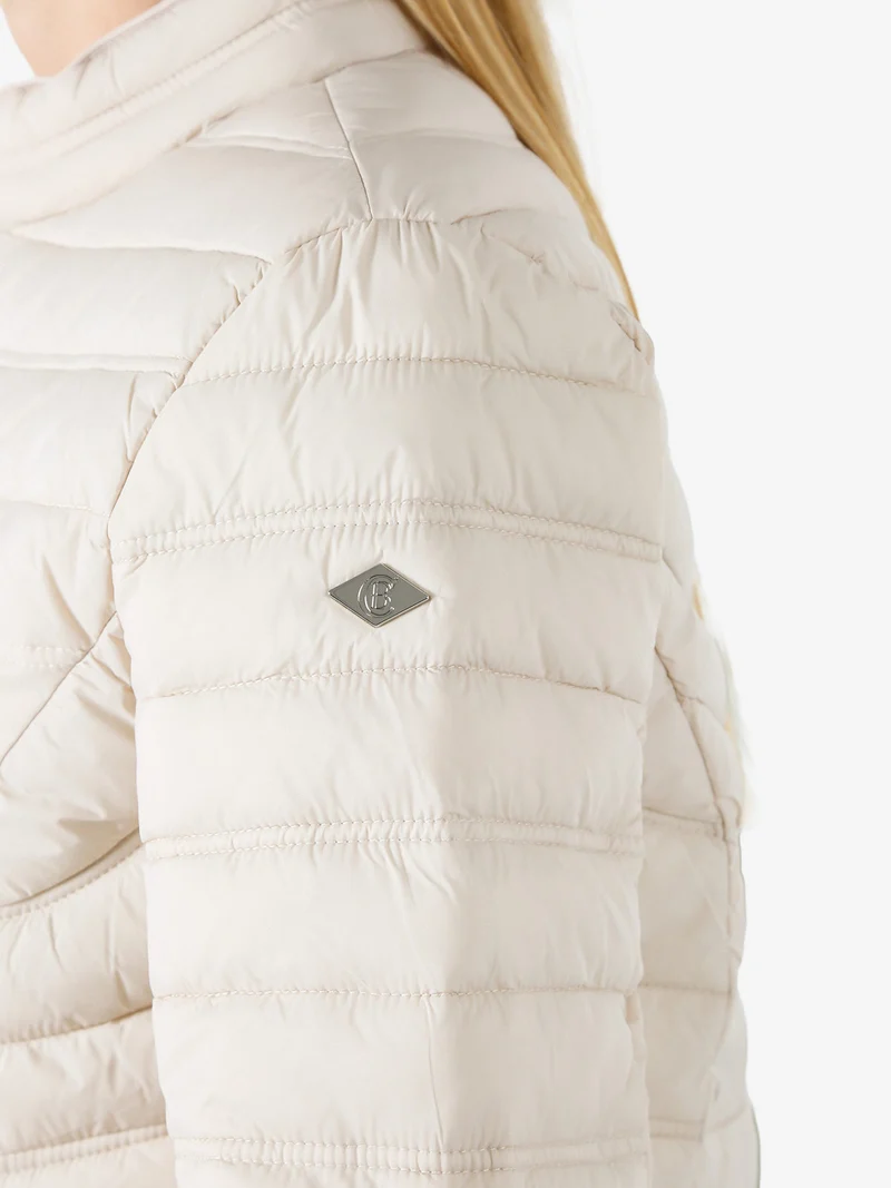 Giubbino donna 100 grammi con zip - beige