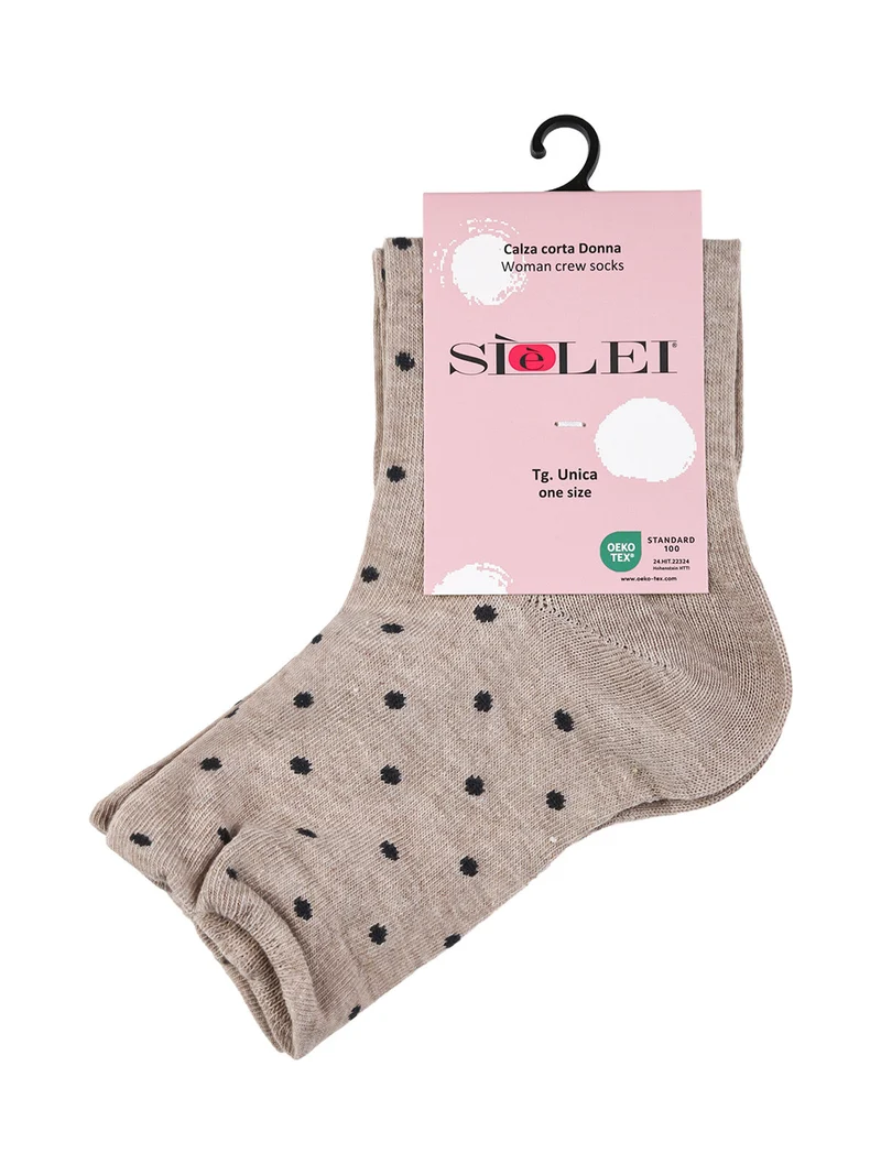 Calze corte da donna a pois - beige