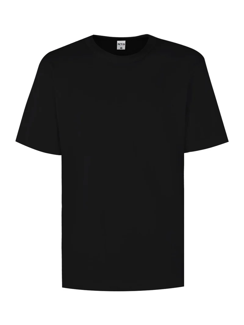 T-shirt intima da uomo in cotone interlock - nero